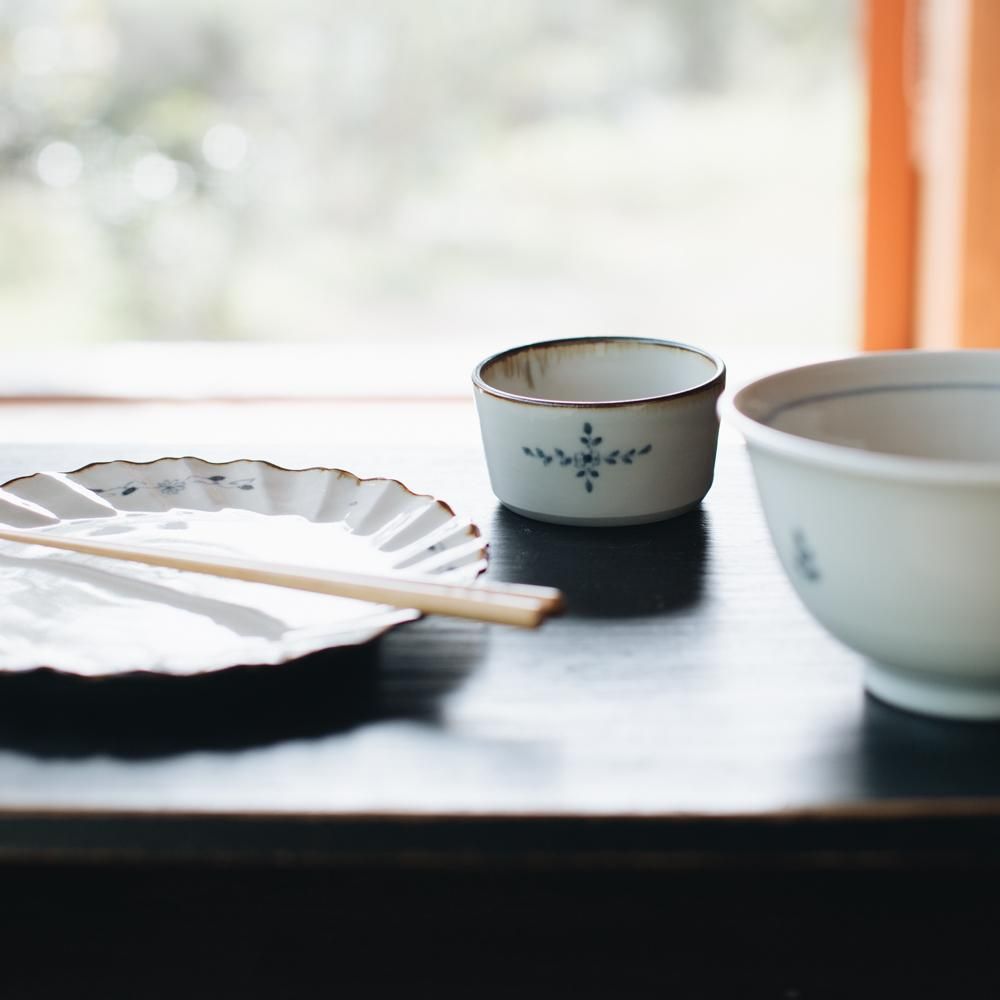 志村和晃さん 染付花十字文切立鉢 3点