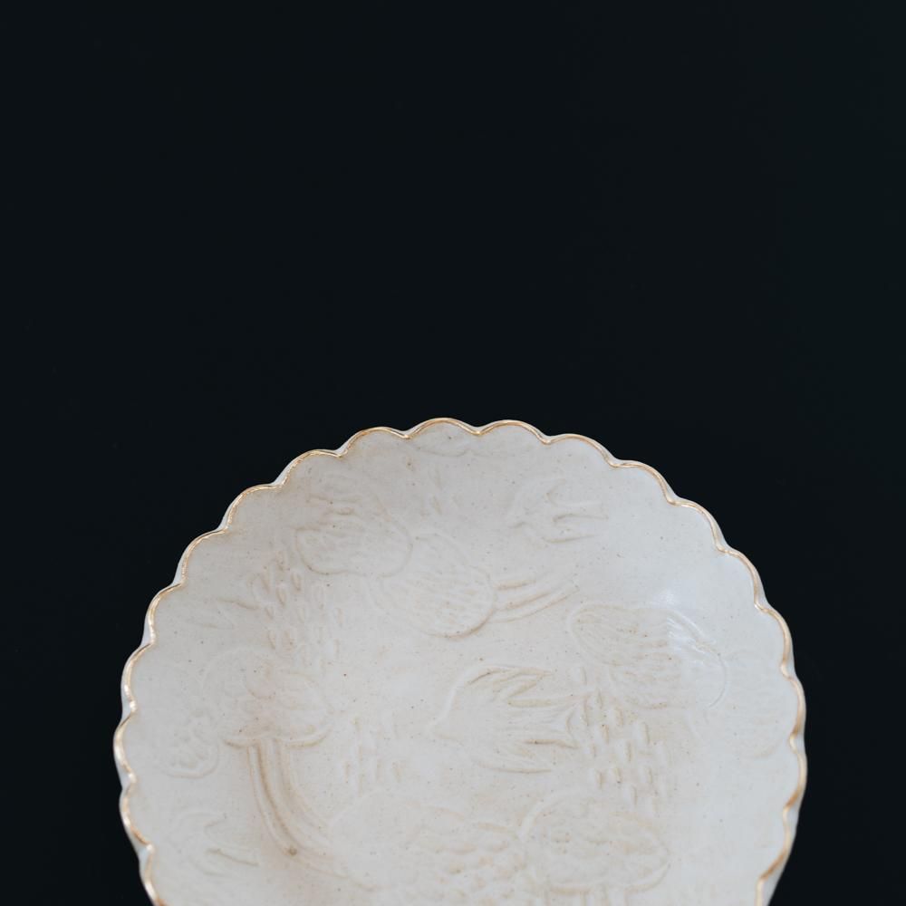 前田葉子 菓子皿白 (2020年11月) M1