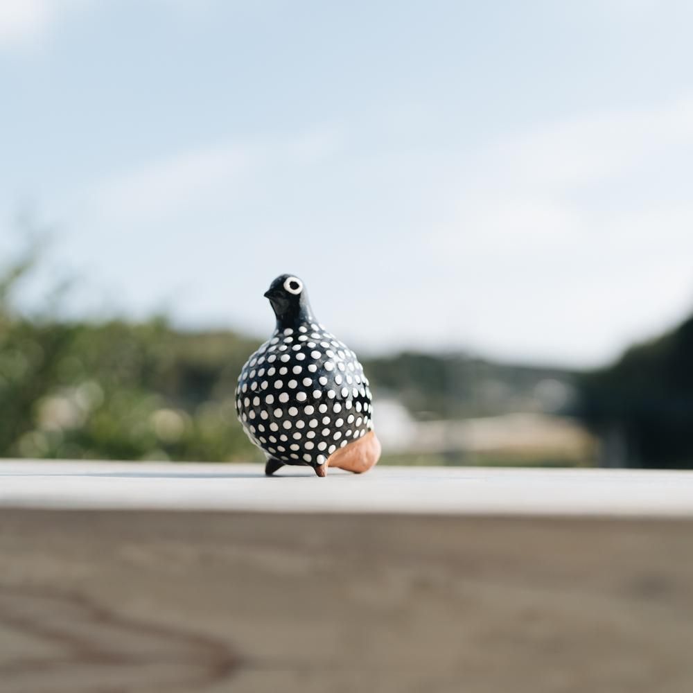 安達知江 ガラスオブジェ 鳥 工芸品