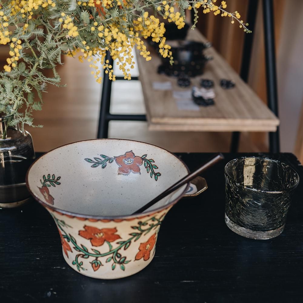 ヒヅミ峠舎　色絵　どんぶり　ラーメン鉢 ヒヅミ峠舎 色絵 どんぶり ラーメン鉢 ヒヅミ峠舎 色絵 どんぶり