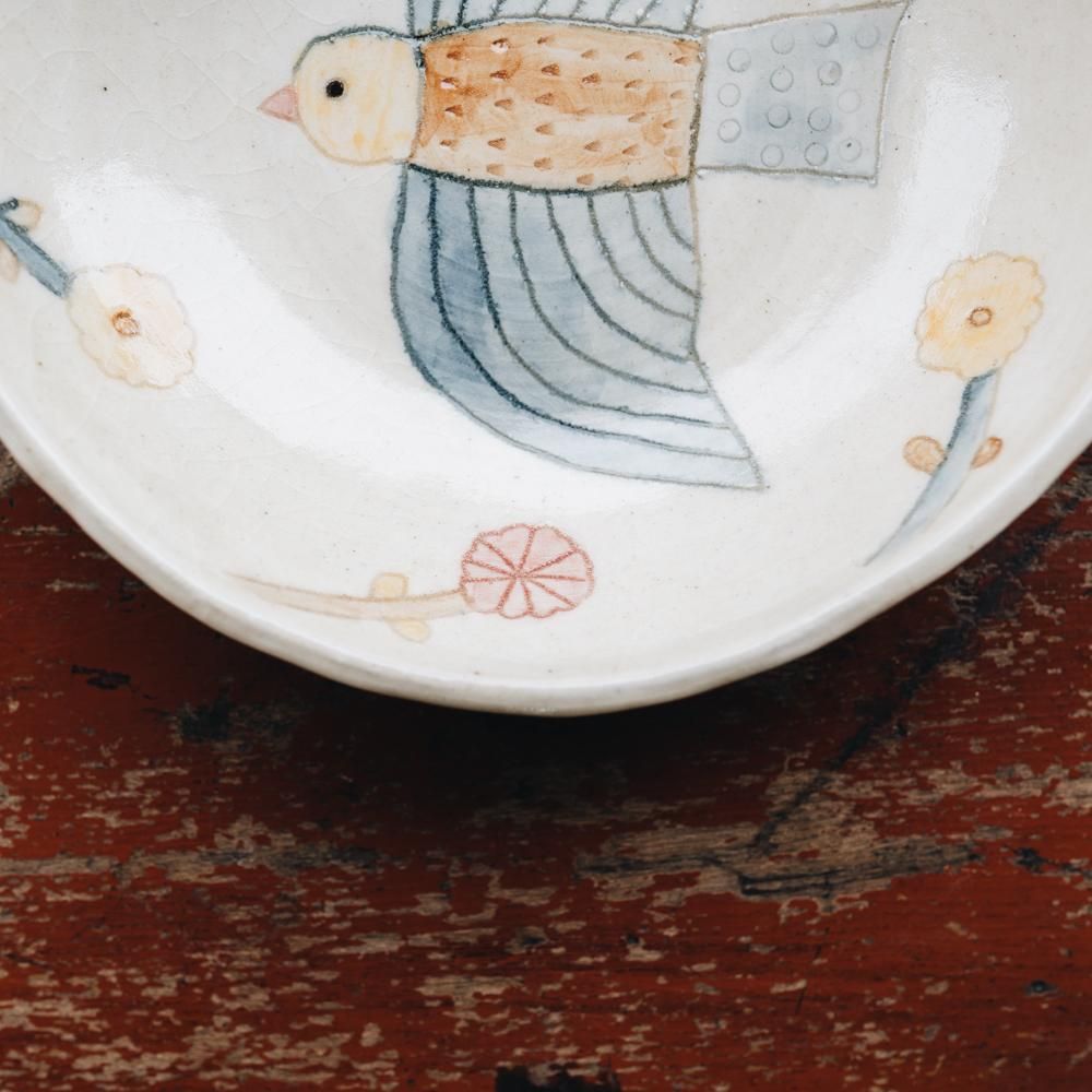 川原れもん サラダボール クマ 陶芸作家作品 約16cm 作家さんの器と暮らしにまつわる道具のお店｜イロドリ