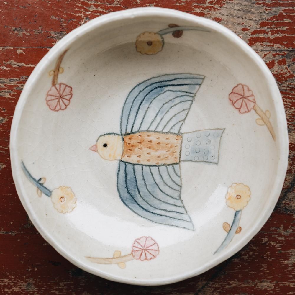 川原れもん サラダボール クマ 陶芸作家作品 約16cm 作家さんの器と暮らしにまつわる道具のお店｜イロドリ