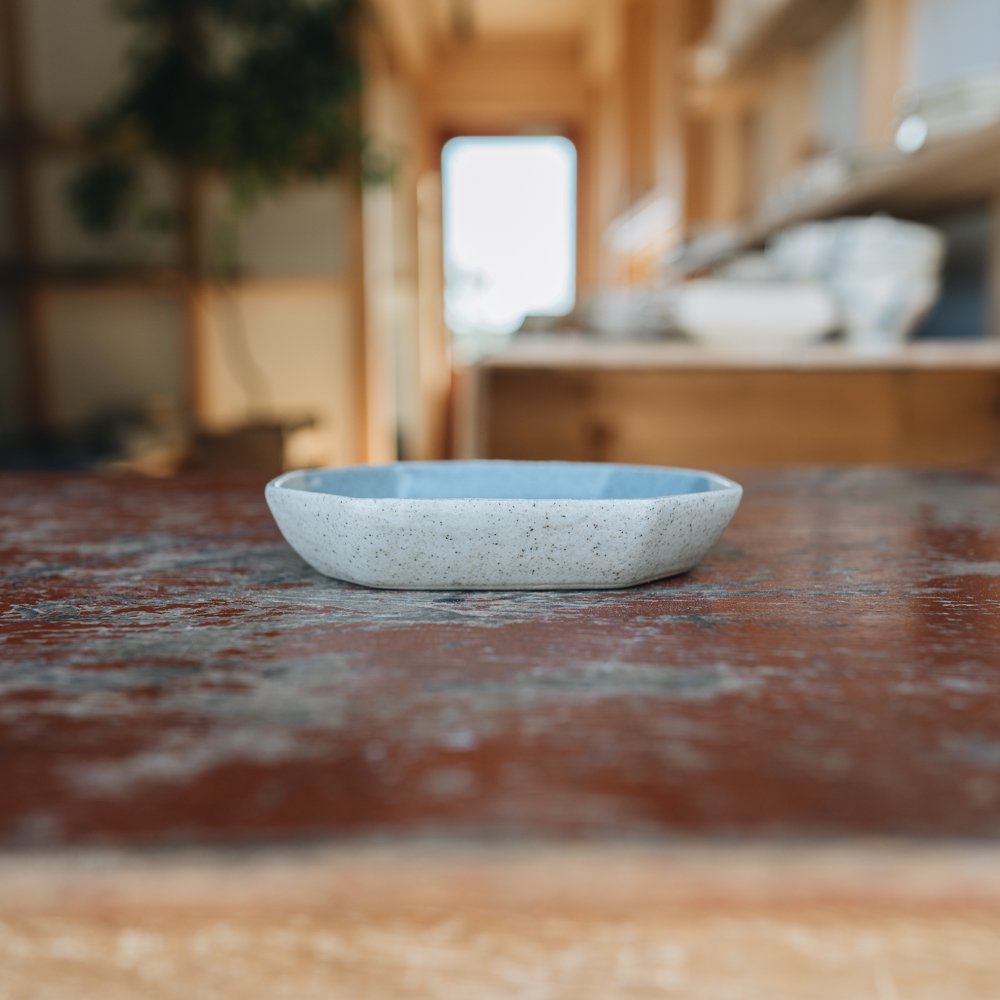 苔色工房 長八角小鉢 24b