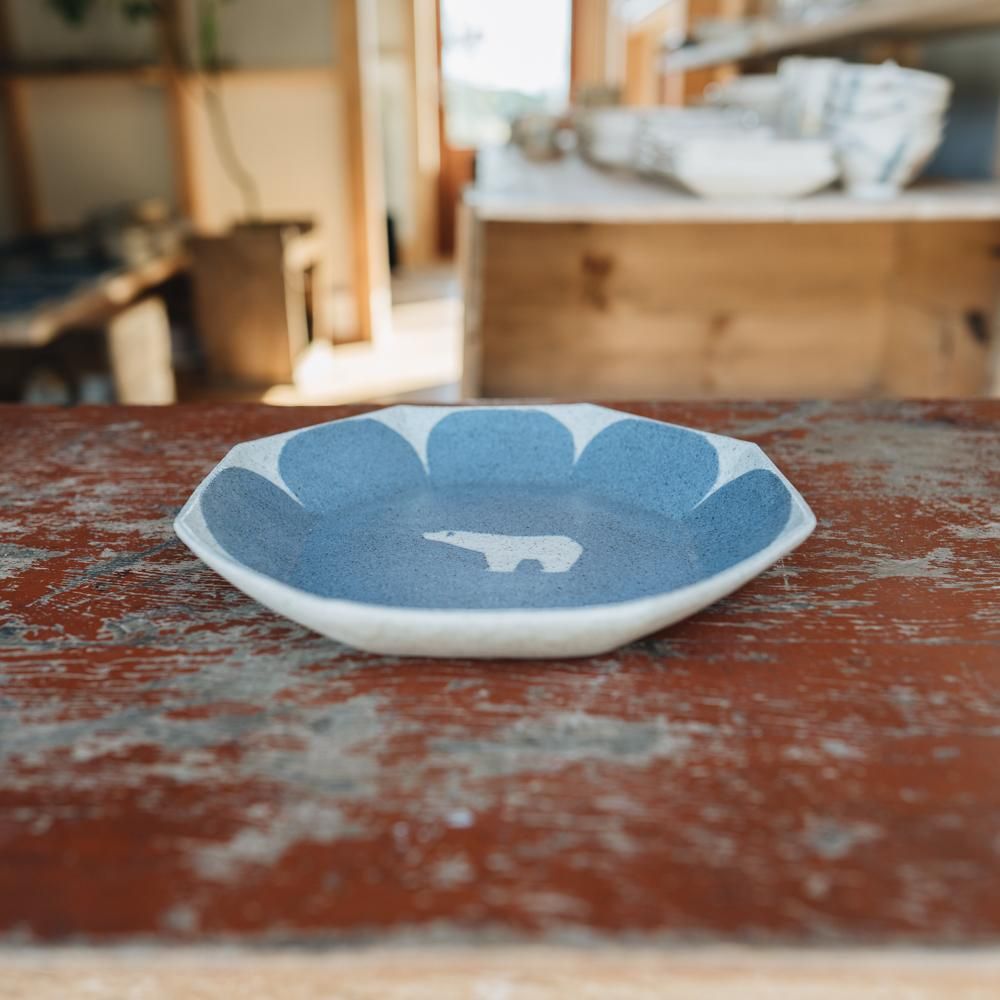 苔色工房 八角皿(2020年3月企画展) 26a