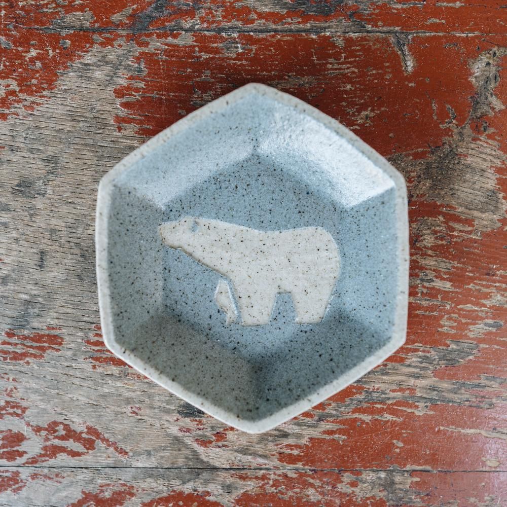 苔色工房 八角豆皿(2020年3月企画展) 30b