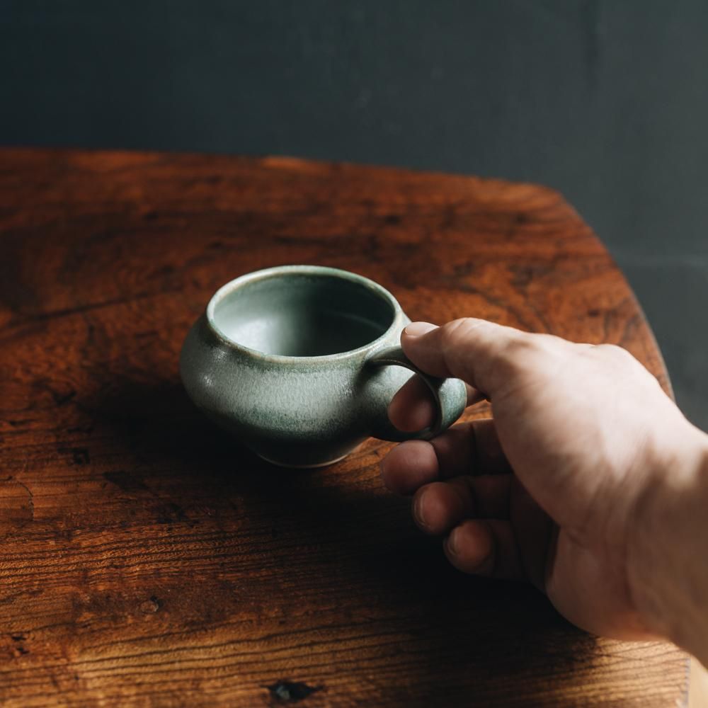 (2024年10月) かもめ製作所 コーヒーのためのカップ（アンティークグリーン）ち1-5