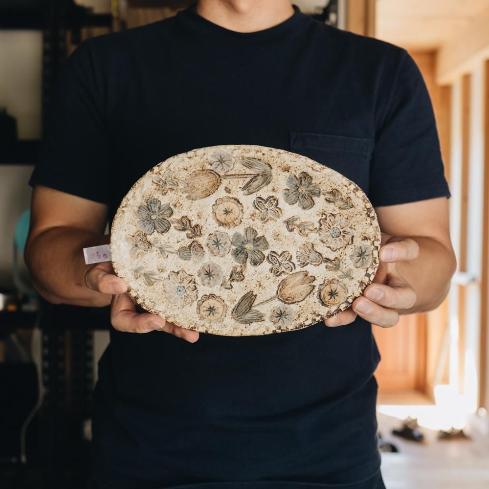 本田あつみさん　プレート24cm 作家さんの器と暮らしにまつわる道具のお店｜イロドリ