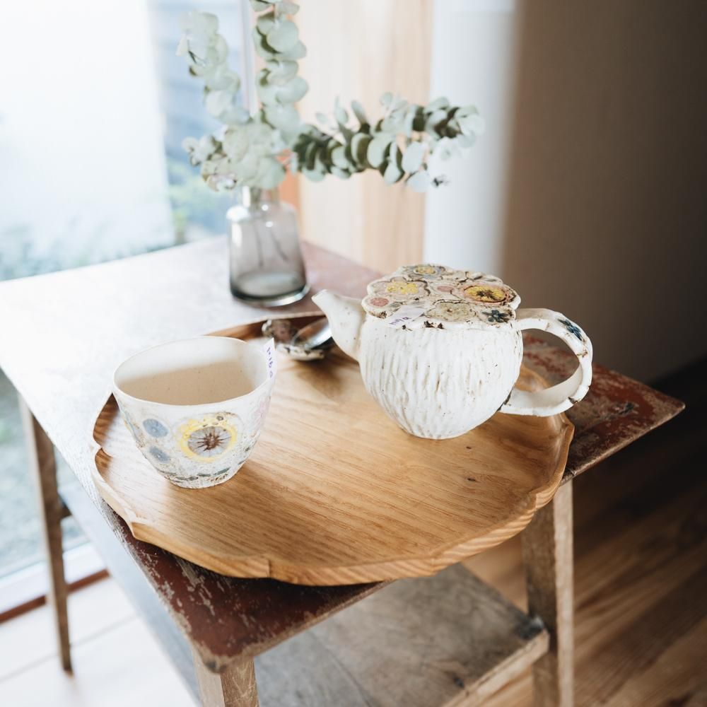 本田あつみさん　ティーポット　小皿 本田あつみさん ティーポット 小皿