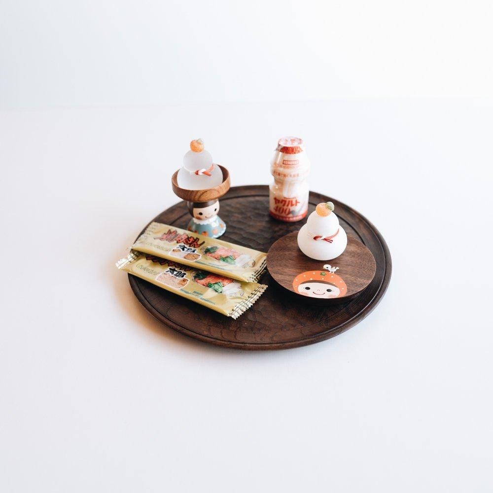 (2020年12月抽選応募)木絵雑貨 豆皿 みかん（舌なし）  K6