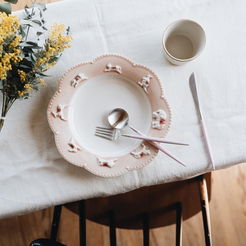 2021年3月) 佐々木忍 メリーゴーランド φ24cm ピンク S1 - 作家