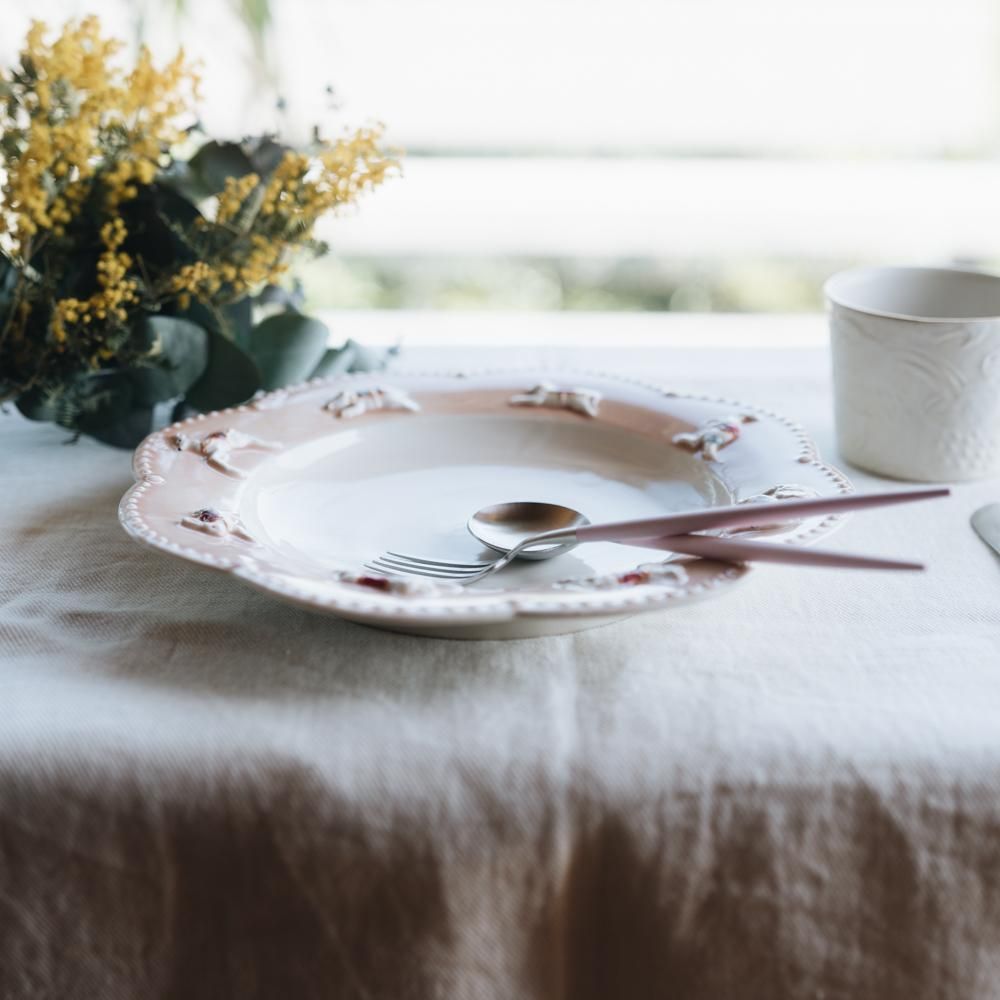 佐々木忍　メリーゴーランドプレート　ピンク 2021年3月) 佐々木忍 メリーゴーランド φ21cm ピンク S3 - 作家