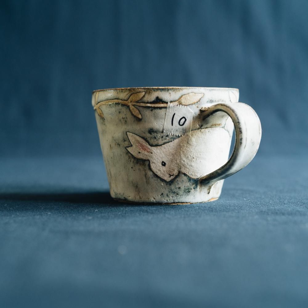 【2021年7月】  acnepotterystudio (猫のマグカップ（白）)  (A10)