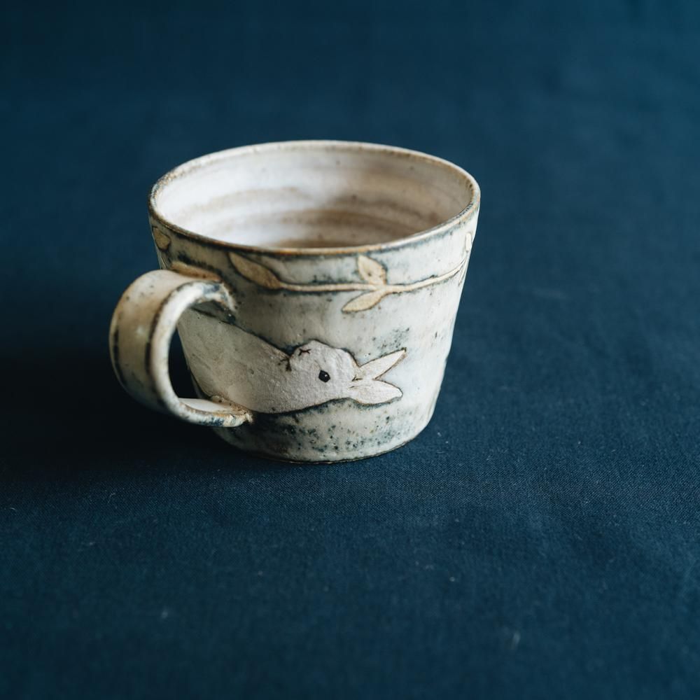 【2021年7月】  acnepotterystudio (猫のマグカップ（白）)  (A10)