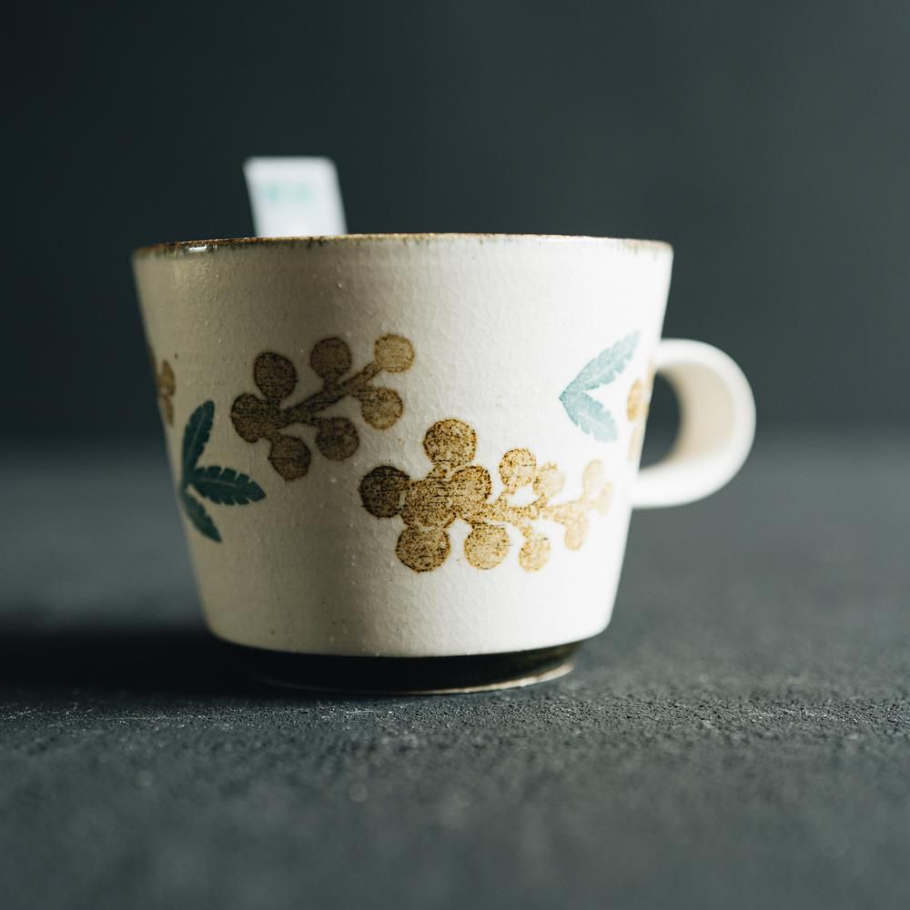 (2021年夏の陶器市) かとうようこ コーヒーカップ  ミモザ  か26