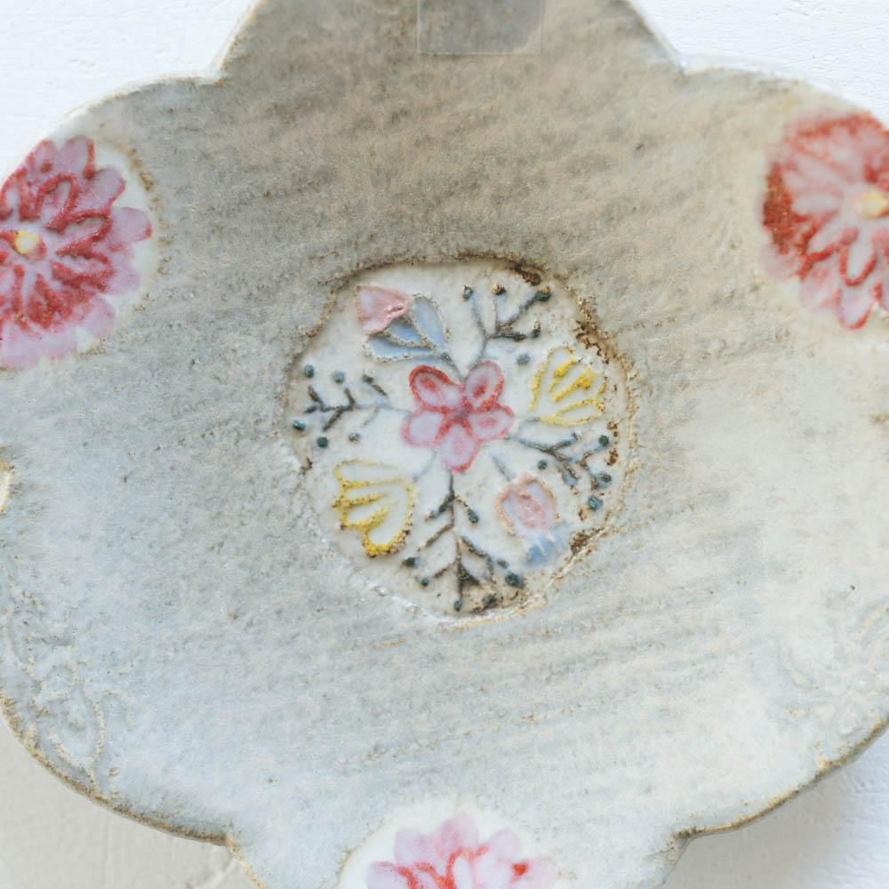 (2021年夏の陶器市)  本田あつみ キッチュベトナム　輪花皿   (ほ13b)