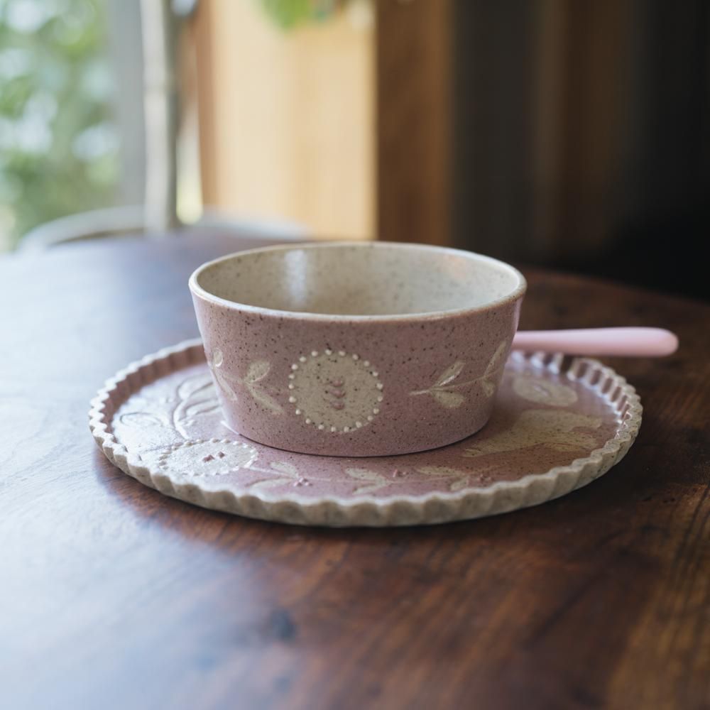 【2021年9月】 苔色工房 浅鉢凸  (こ12-2)