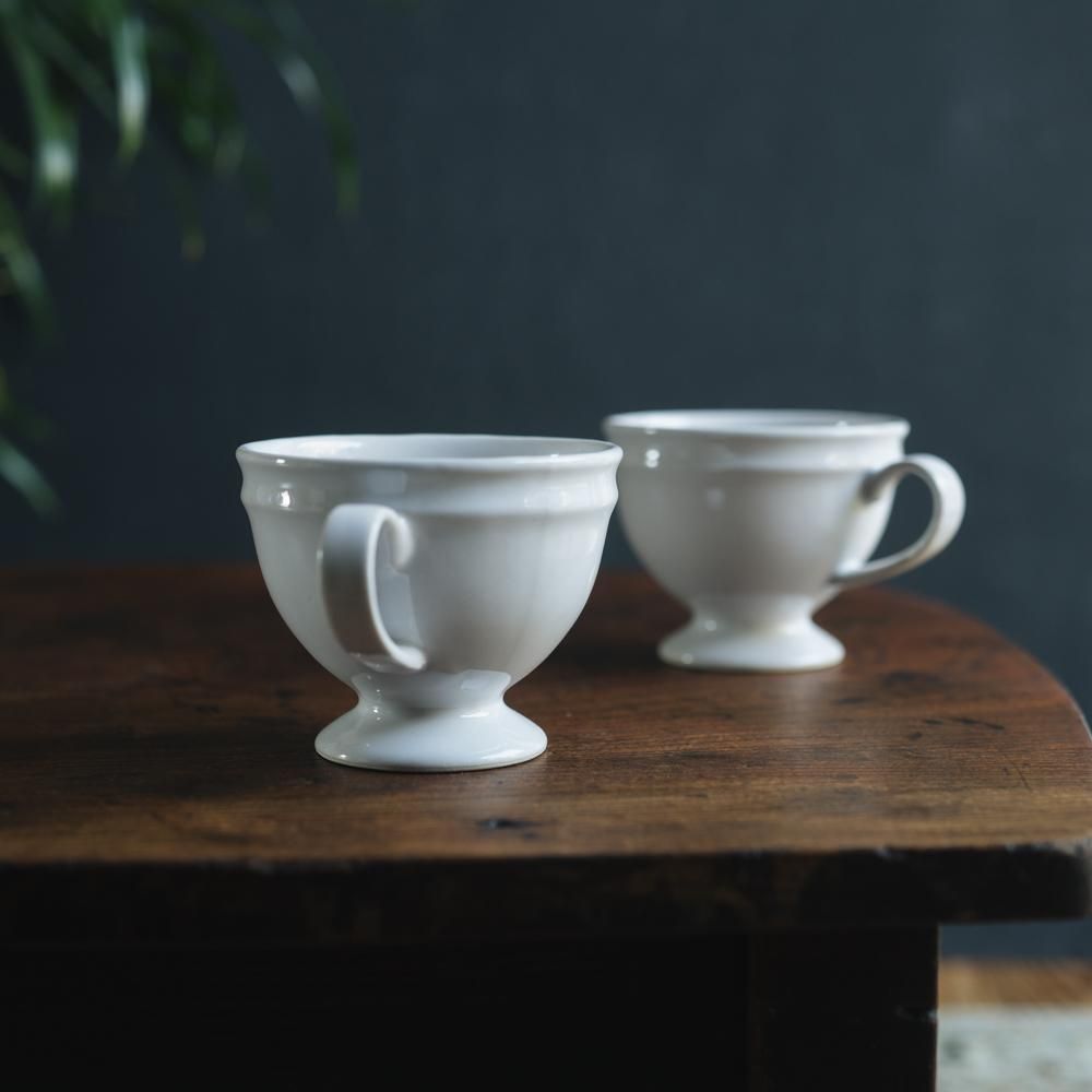 土冶器質 カップ 白(陶芸品) 土冶器質 カップ 白(陶芸品) 工芸品