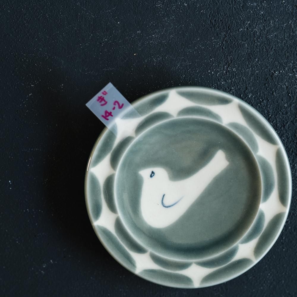 （2021年10月 web展）よぎみちこ 壁掛け小皿 ぎ14-2