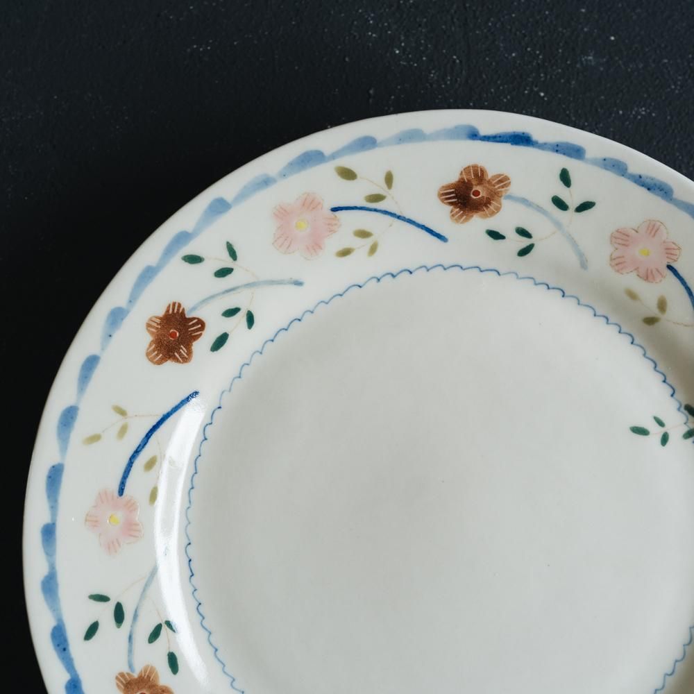 （2021年10月 web展）川原れもん Plate L flower れ3
