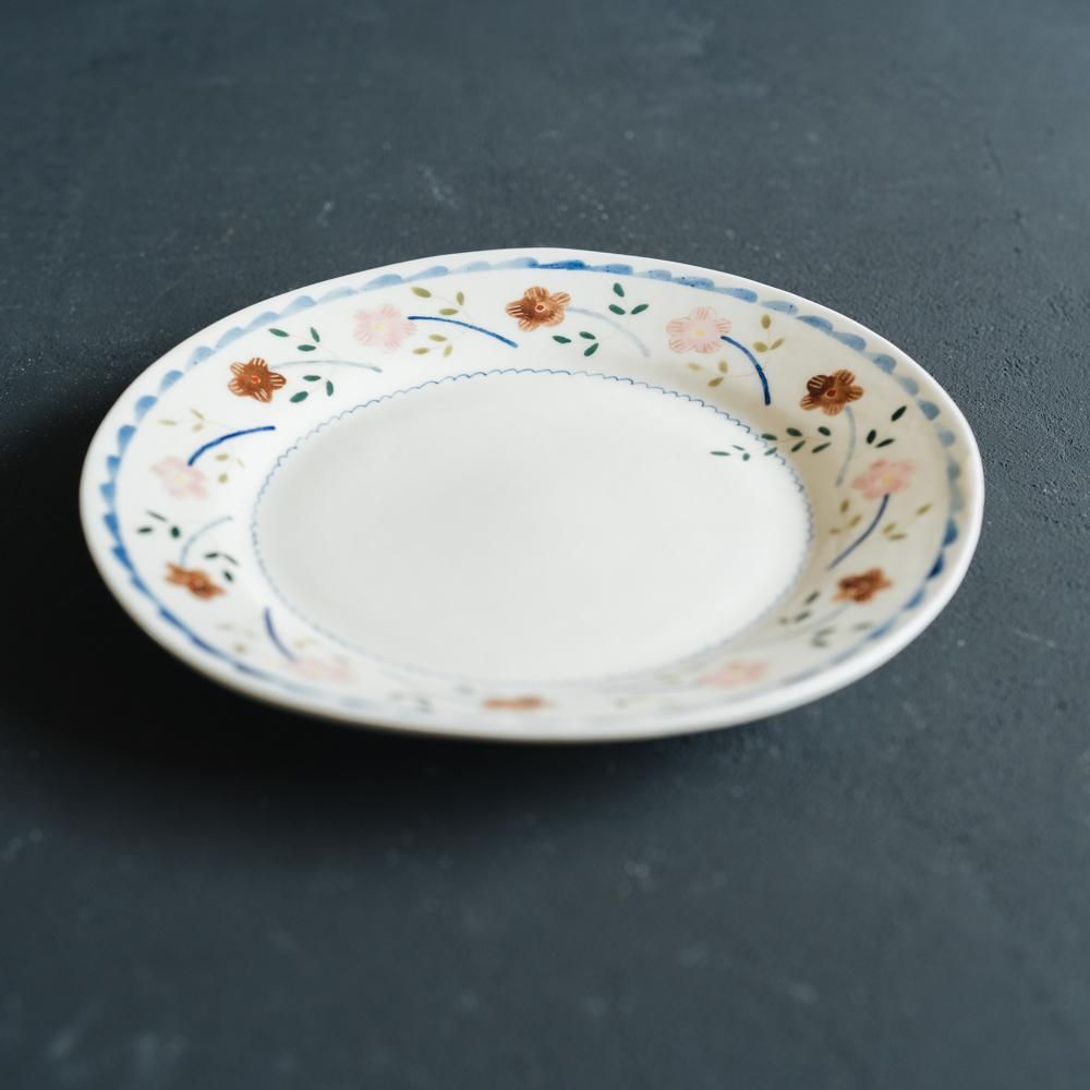 （2021年10月 web展）川原れもん Plate L flower れ3