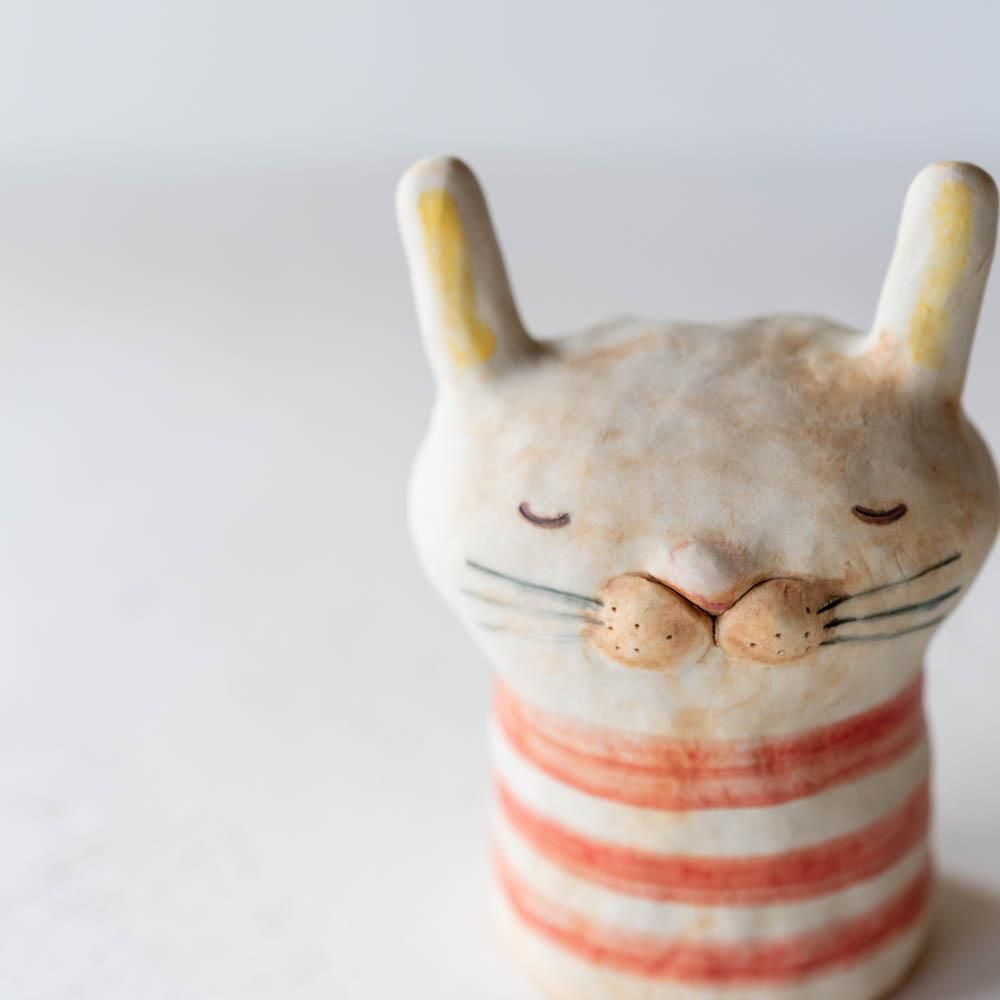 （2021年10月 web展）KuSaFuNe ウサギ花入 k2b