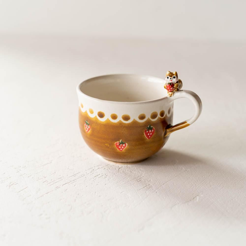（2021年10月 web展）三浦愛子 リス苺マグカップ み35