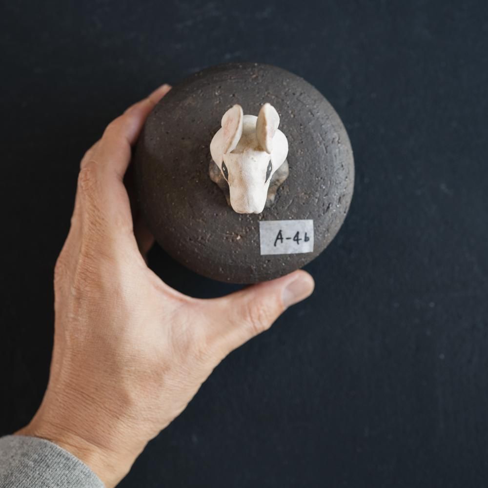 (2021年12月)  acnepotterystudio (うさぎの頭のついた塩壺)  (A4b)