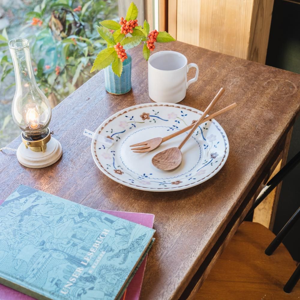 (2022年1月)   川原れもん  Plate L Flower 茶  (か3)