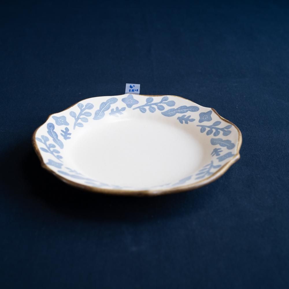 (2022年2月web展)   かとうようこ  変形皿　リース　  か12-1