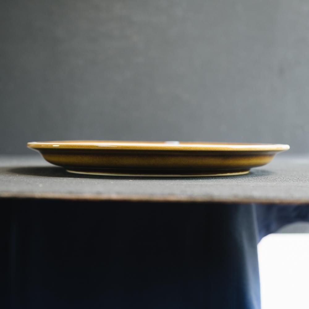 （2022年4月 web展）よぎみちこ 8寸皿　5羽あめ　よ5-1