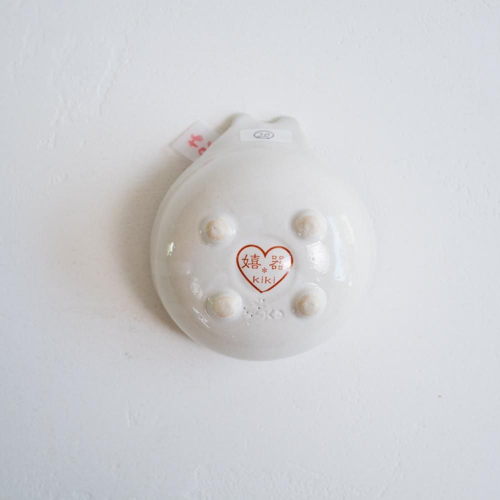 (2022年4月 web展)   三浦愛子   クマ鉢（苺）小　   み20