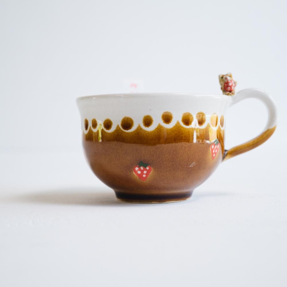 (2022年4月 web展)   三浦愛子   クマカップ（苺）　   み22