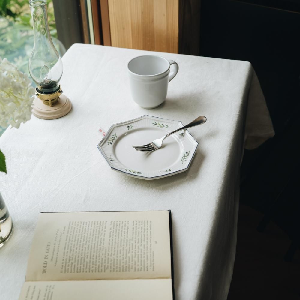 阿部慎太朗　八角モールレリーフ皿5寸　オリーブ 作家さんの器と暮らしにまつわる道具のお店｜イロドリ