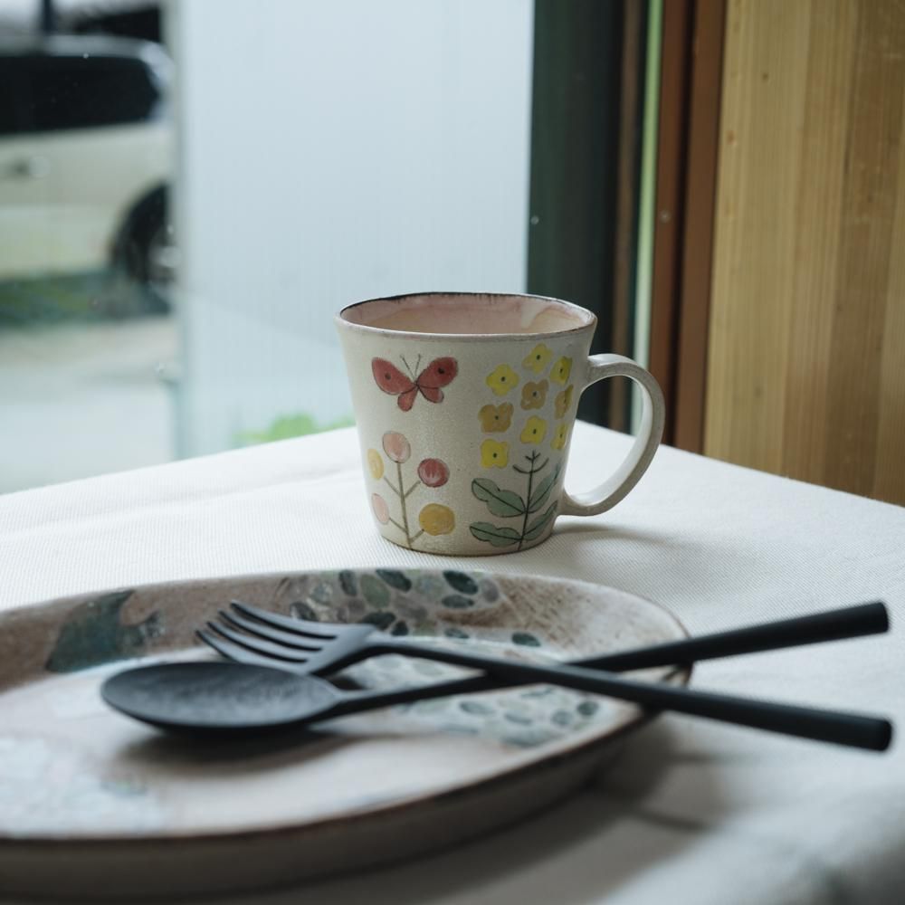 森野奈津子　作家器　作家食器 作家 森野奈津子 たんぽぽ 丸リム皿｜和食器通販 四季折折