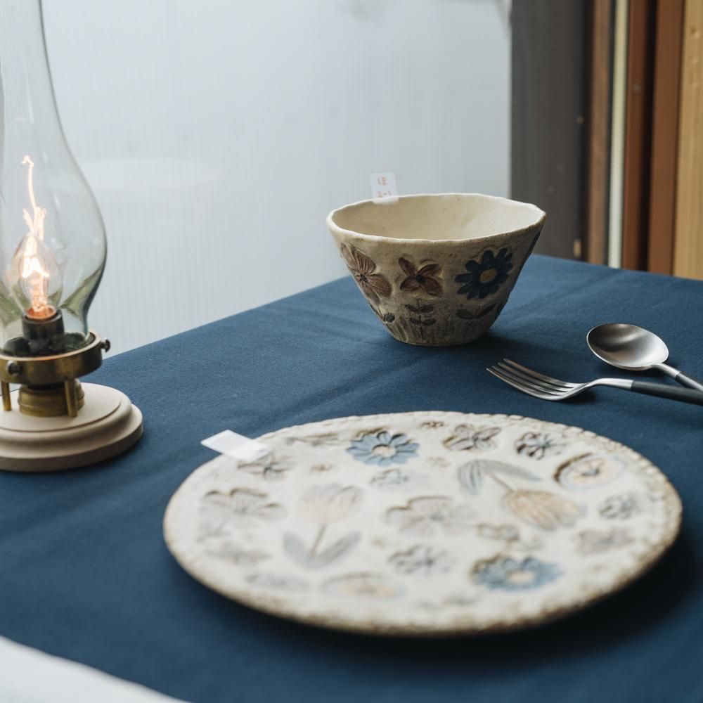 本田あつみさん　プレート＆フリーカップ 本田あつみさん プレート＆フリーカップ 人気陶芸作家《本田