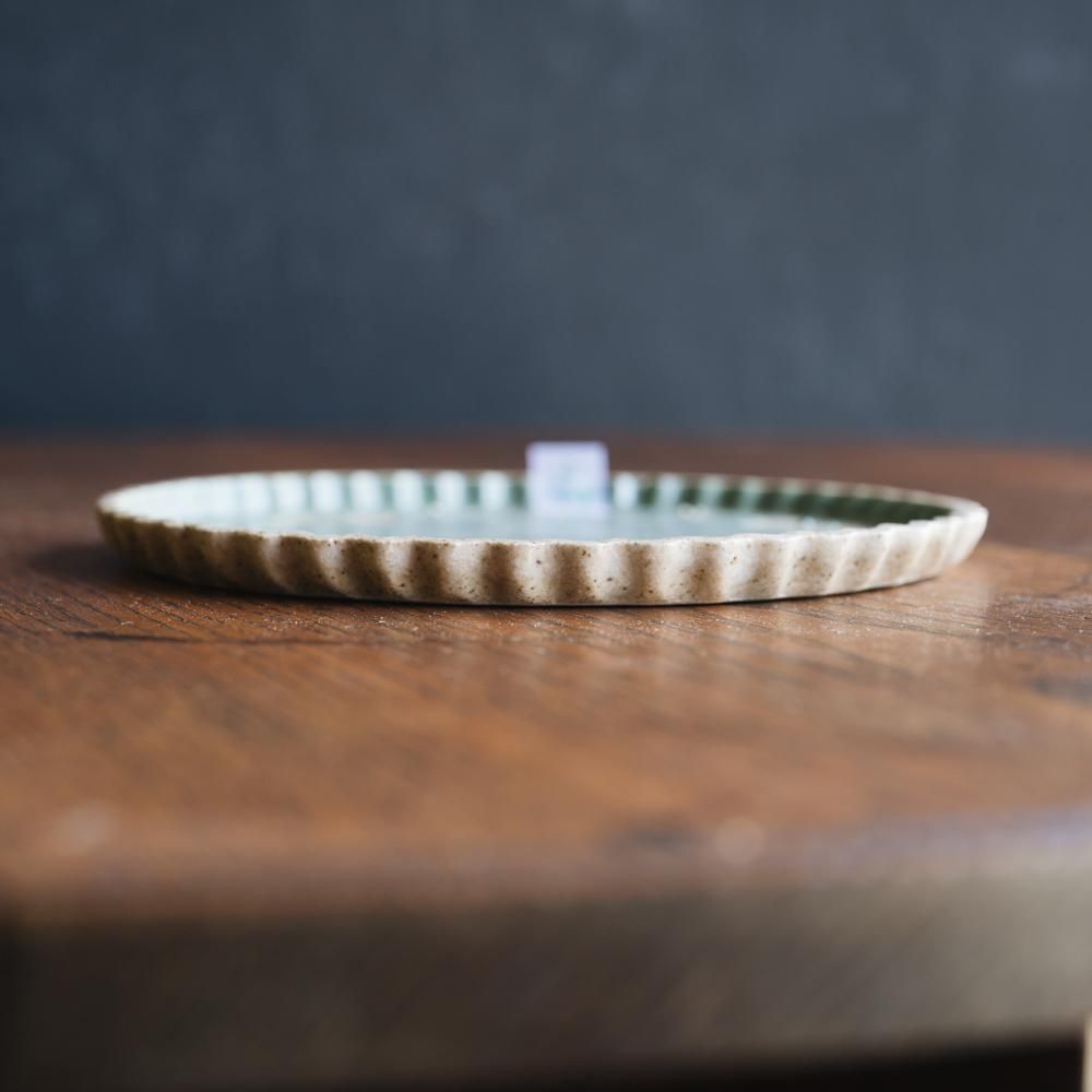 ※数量制限あり (2023年4月web展) 苔色工房　なみなみプレート（ミントグリーン）　こ14