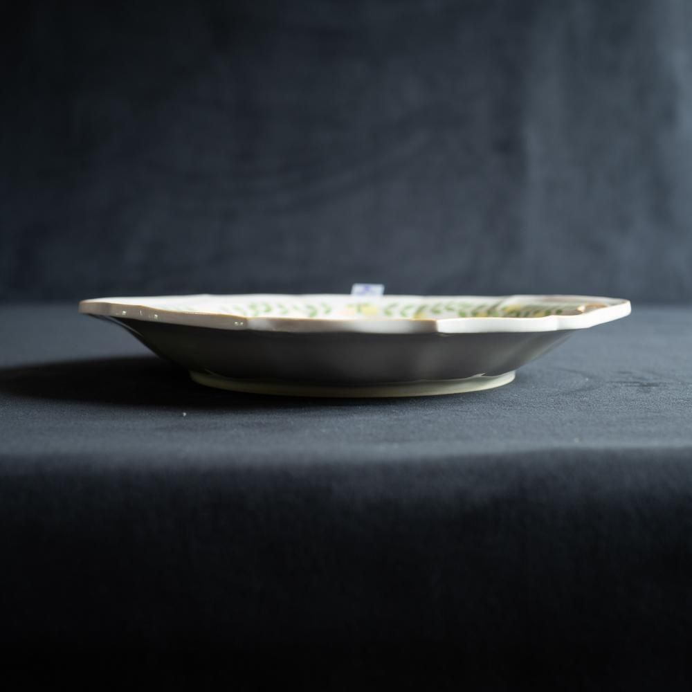 ※数量制限あり(2023年6月WEB個展)   阿部慎太朗 耳付き深皿7寸（檸檬）　あ33 1-7
