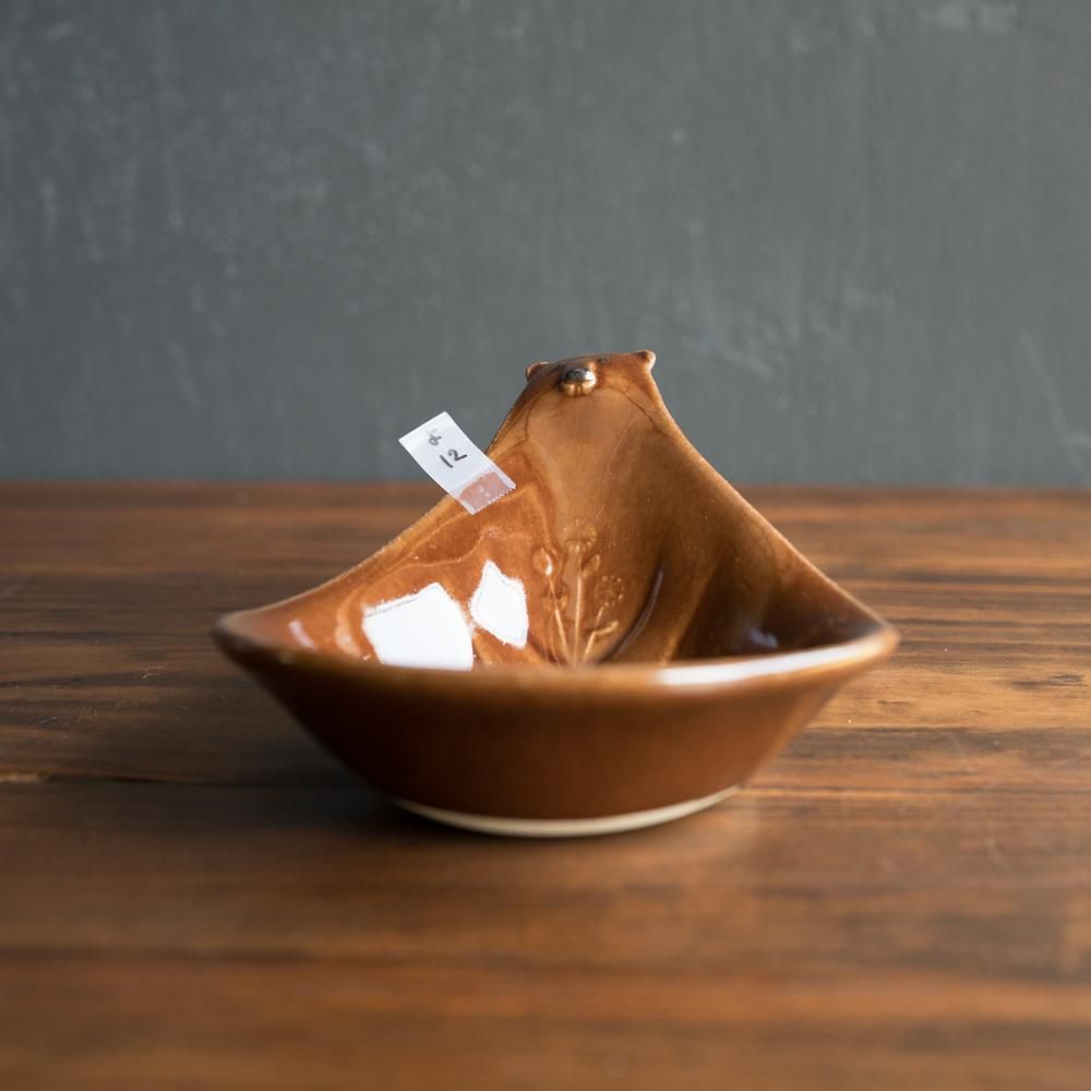 (2023年7月) よしざわ窯 茶色いくまのおしゃもじ皿 よ12