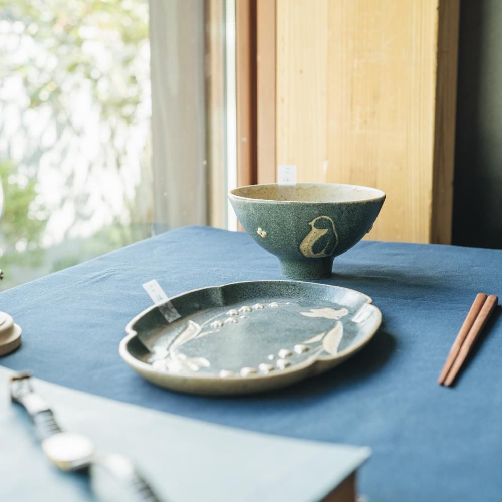 ※数量制限あり （2023年9月イロドリweb個展）  苔色工房　お茶碗ペンギン　こ16