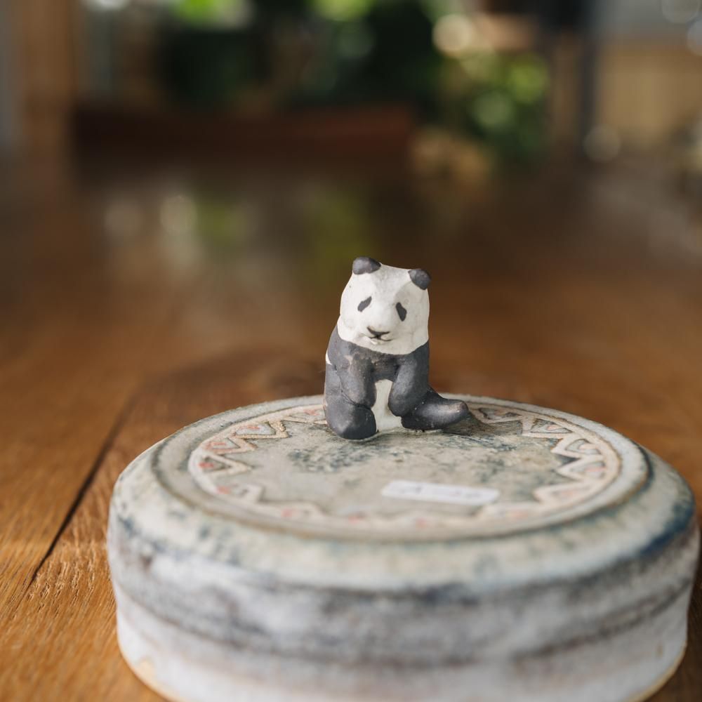(2023年12月)  acnepotterystudio パンダの高台プレート 　A20