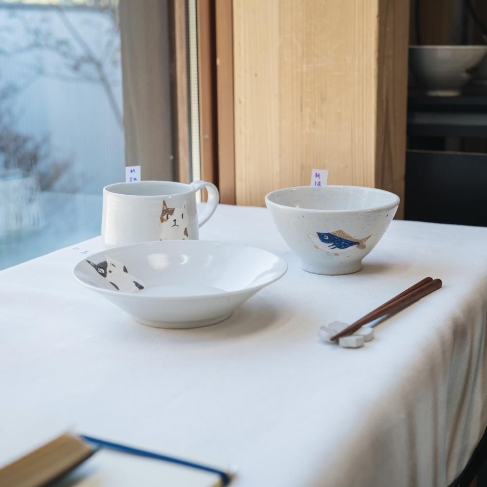 (2024年1月web展)　 宮崎孝彦  お茶碗（魚）　 M1a