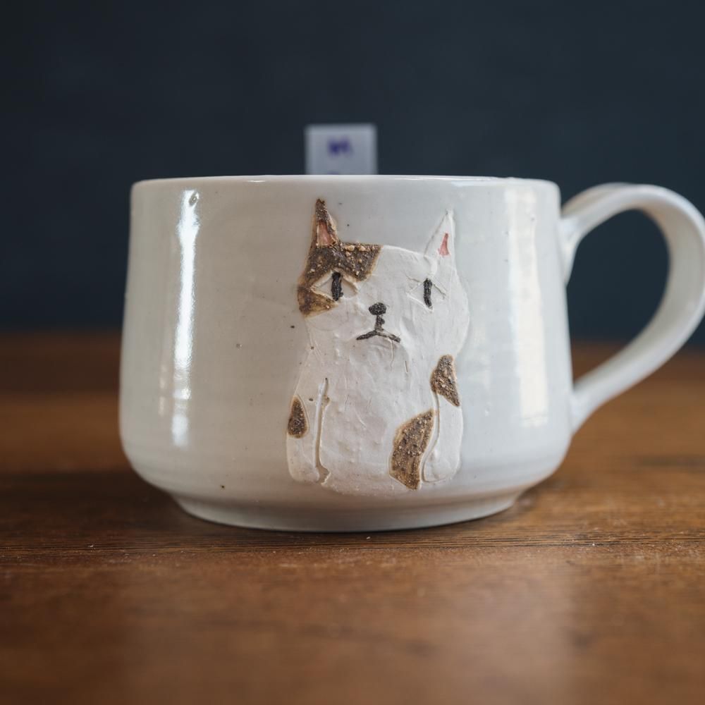 (2024年1月web展)　 宮崎孝彦  コーヒーカップ（ねこ）　 M5a
