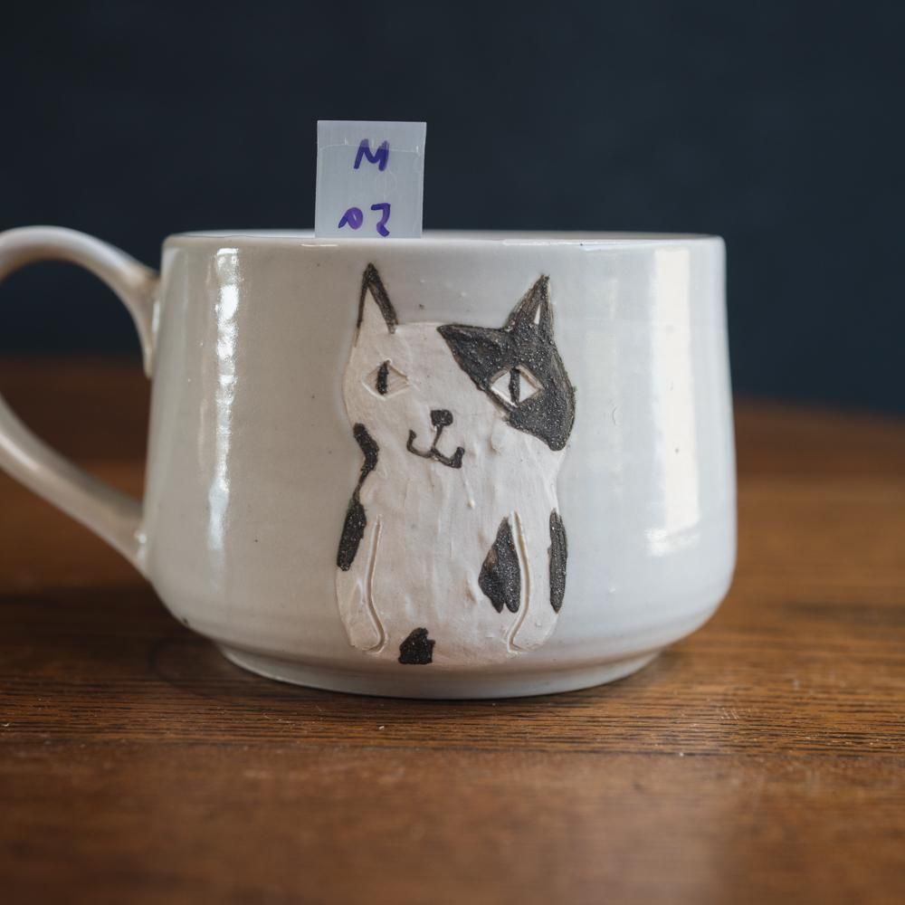 (2024年1月web展)　 宮崎孝彦  コーヒーカップ（ねこ）　 M5a