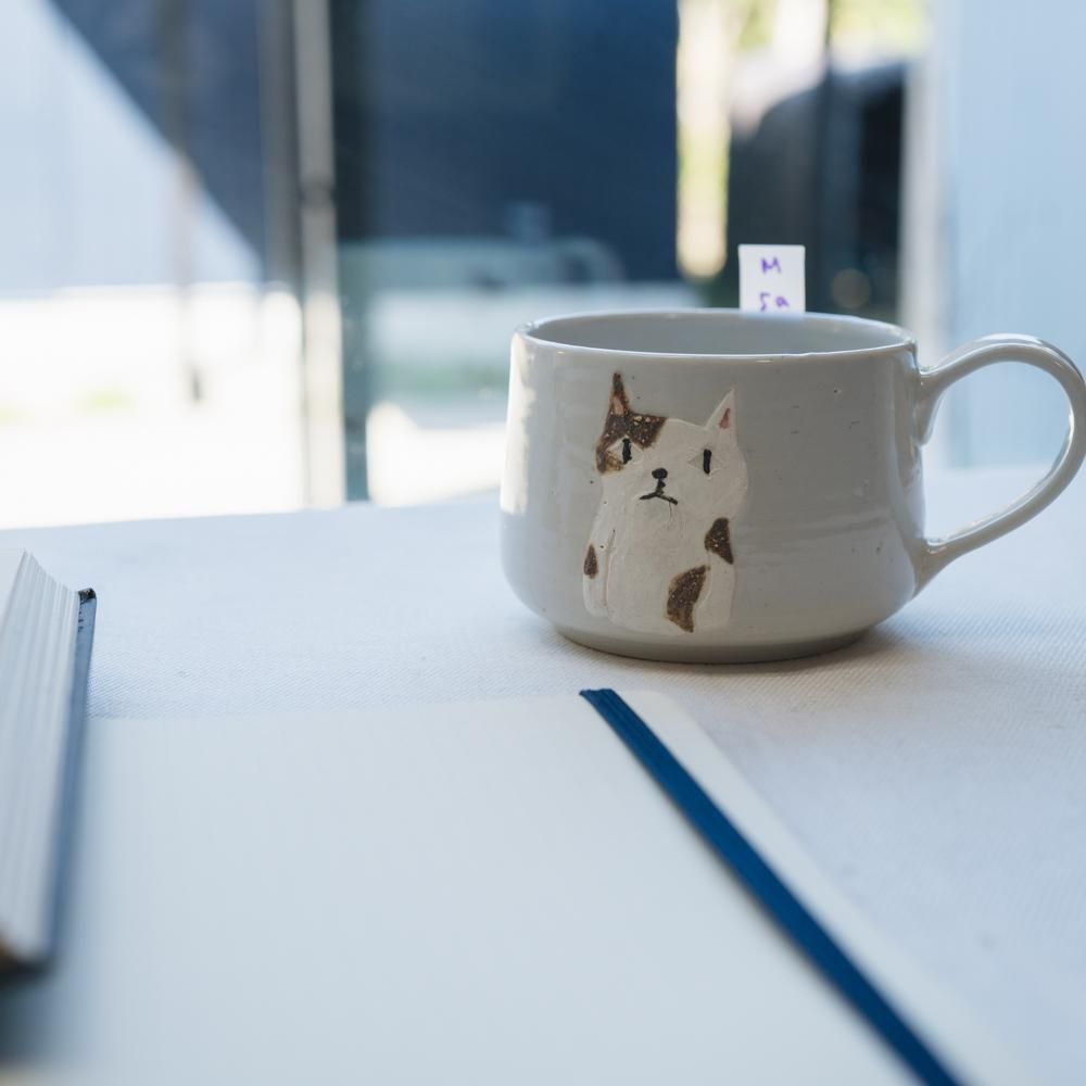 (2024年1月web展)　 宮崎孝彦  コーヒーカップ（ねこ）　 M5a