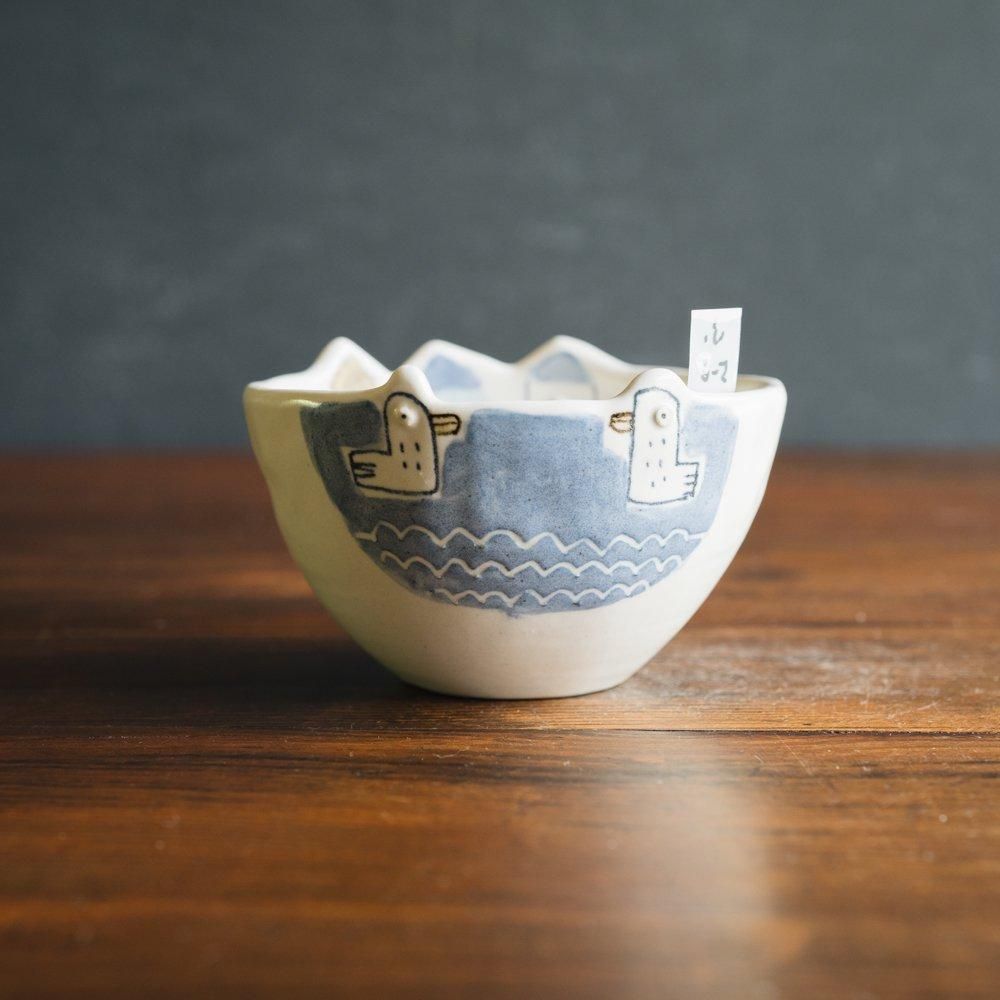 (2024年4月イロドリWEB個展)　 古澤彩   ※1点もの どうぶつBOWL　ふ5-6