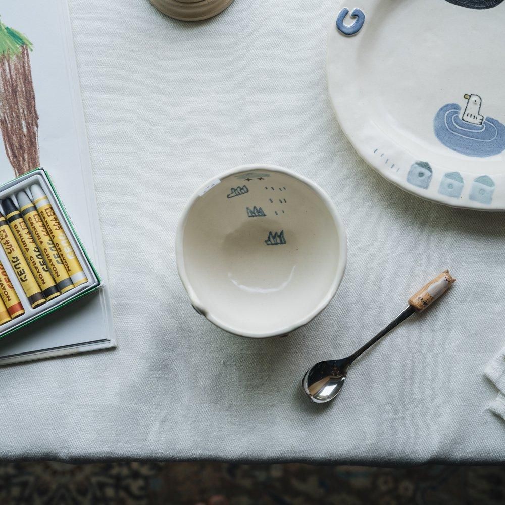 (2024年4月イロドリWEB個展)　 古澤彩   ※1点もの どうぶつBOWL　ふ5-9
