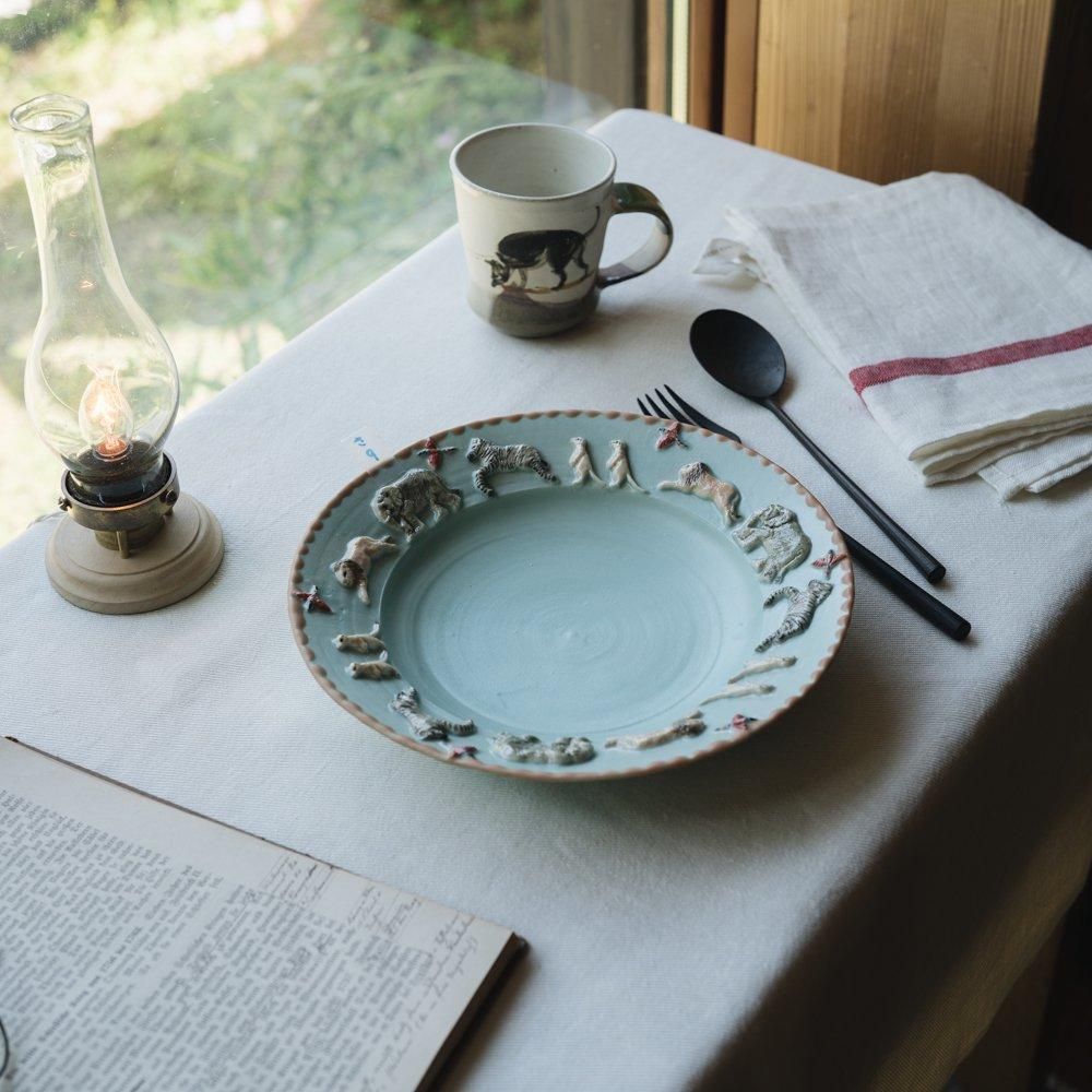佐々木忍　皿　プレート　冬のおさんぽ 作家さんの器と暮らしにまつわる道具のお店｜イロドリ
