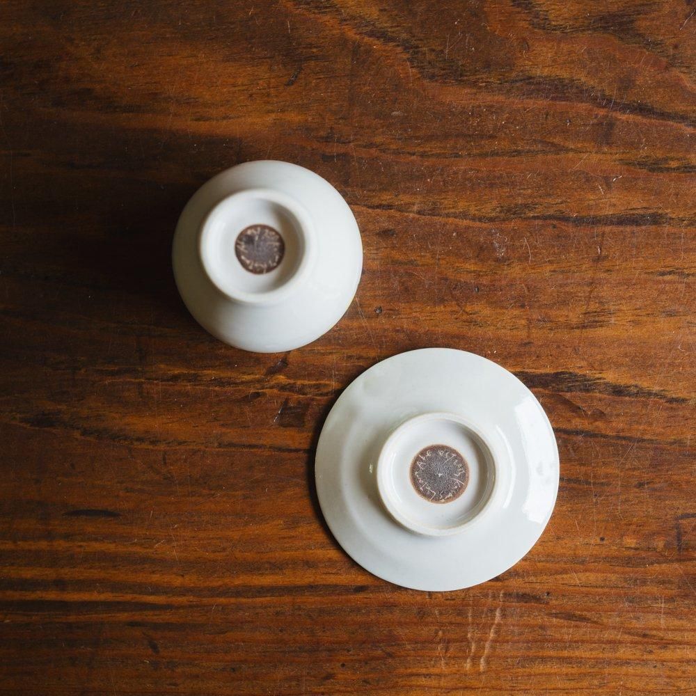 (2024年6月WEB個展) 阿部慎太朗　茶杯＆茶托　檸檬｜バイカラー　【あ33】