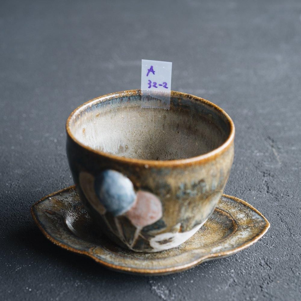 （2024年7月）【1点もの】acnepotterystudio ミニカップと小皿セット　A32-2