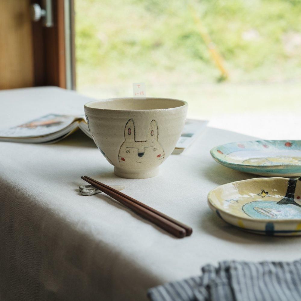（2024年8月） 【1点もの】竹内 礼   どうぶつさんシリーズお茶碗　（T1-15）